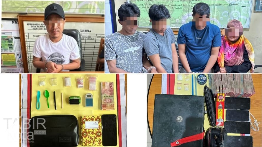 Hitungan Jam, Polres Barsel Ringkus Lima Pengedar Sabu