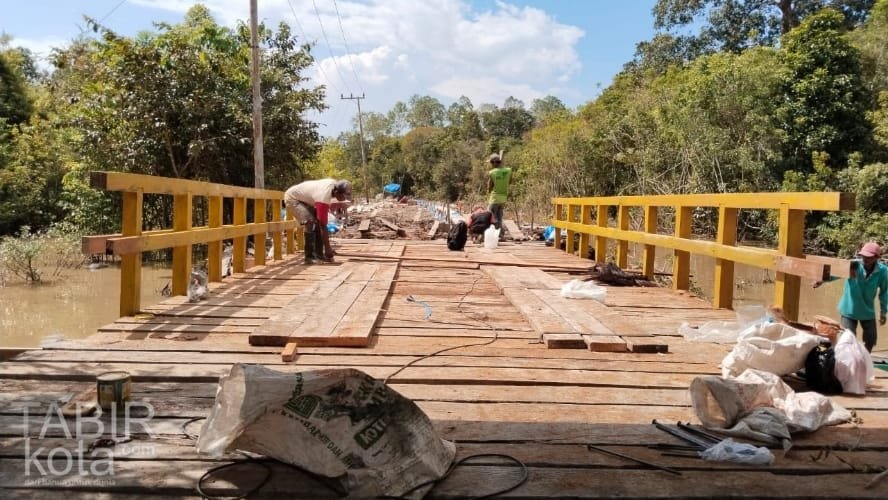 Pembangunan Jembatan Sasaran TMMD Kodim 1012/Buntok di Talio telah Rampung