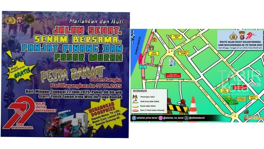 Semarakkan Hari Bhayangkara ke-79, Polres Barsel Gelar Pesta Rakyat